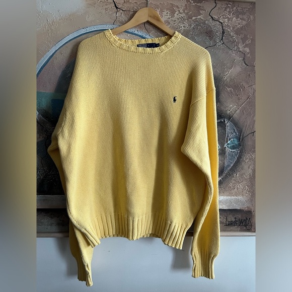 Polo Ralph Lauren Pima Cotton Yellow Knit men’s size 2XL - Picture 1 of 9